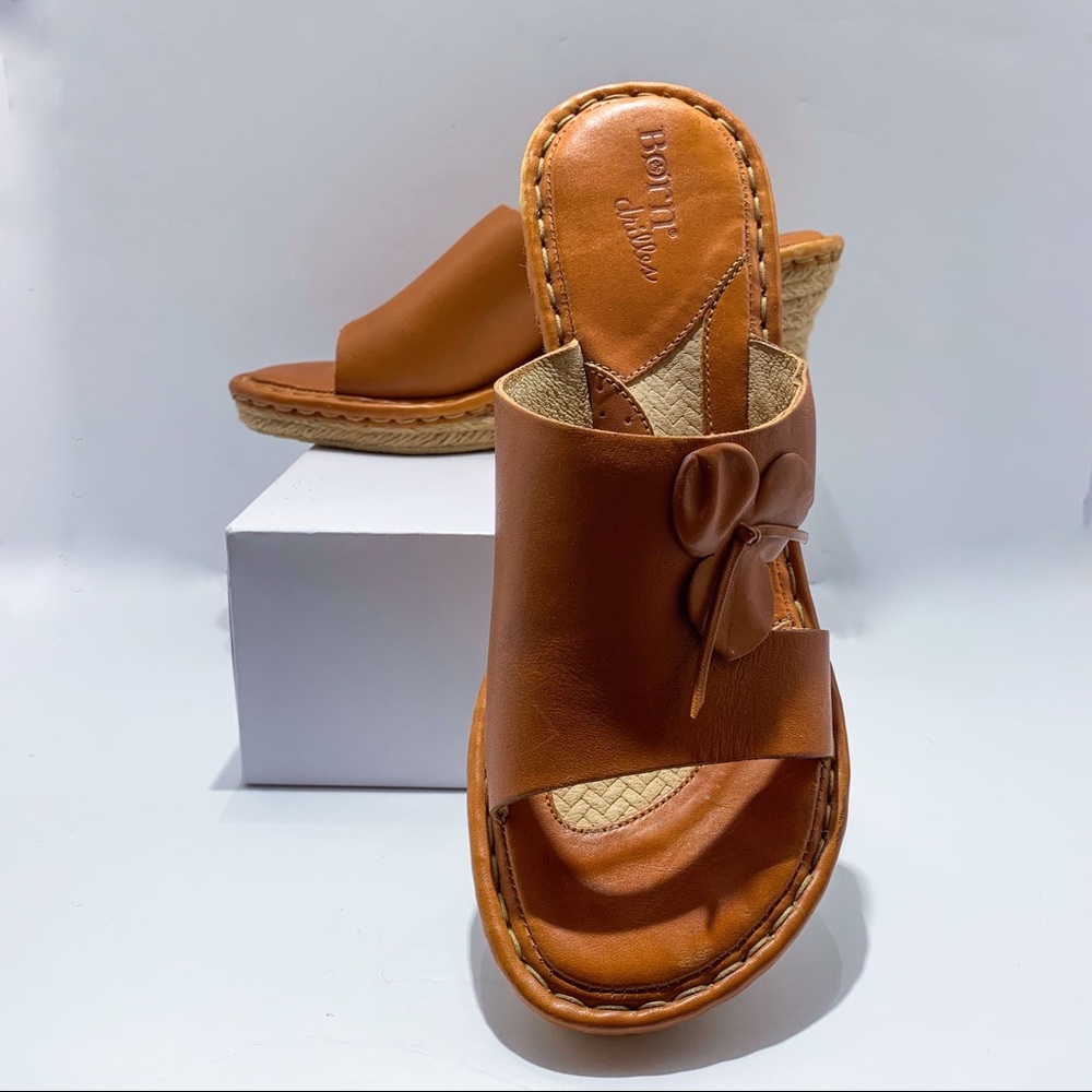 BORN SANDALS leather wedge